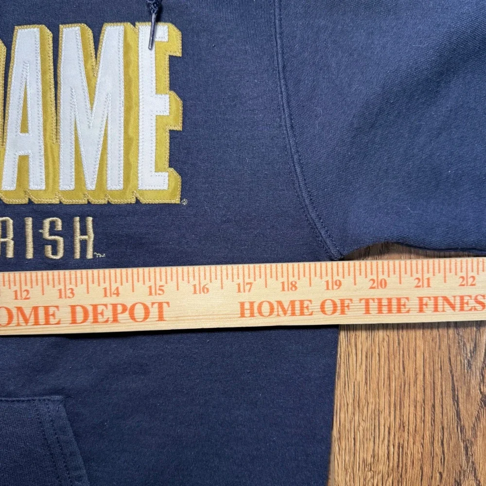 Champion Notre Dame Fighting Irish Blue Embroidered Hoodie Sweatshirt Mens S‎